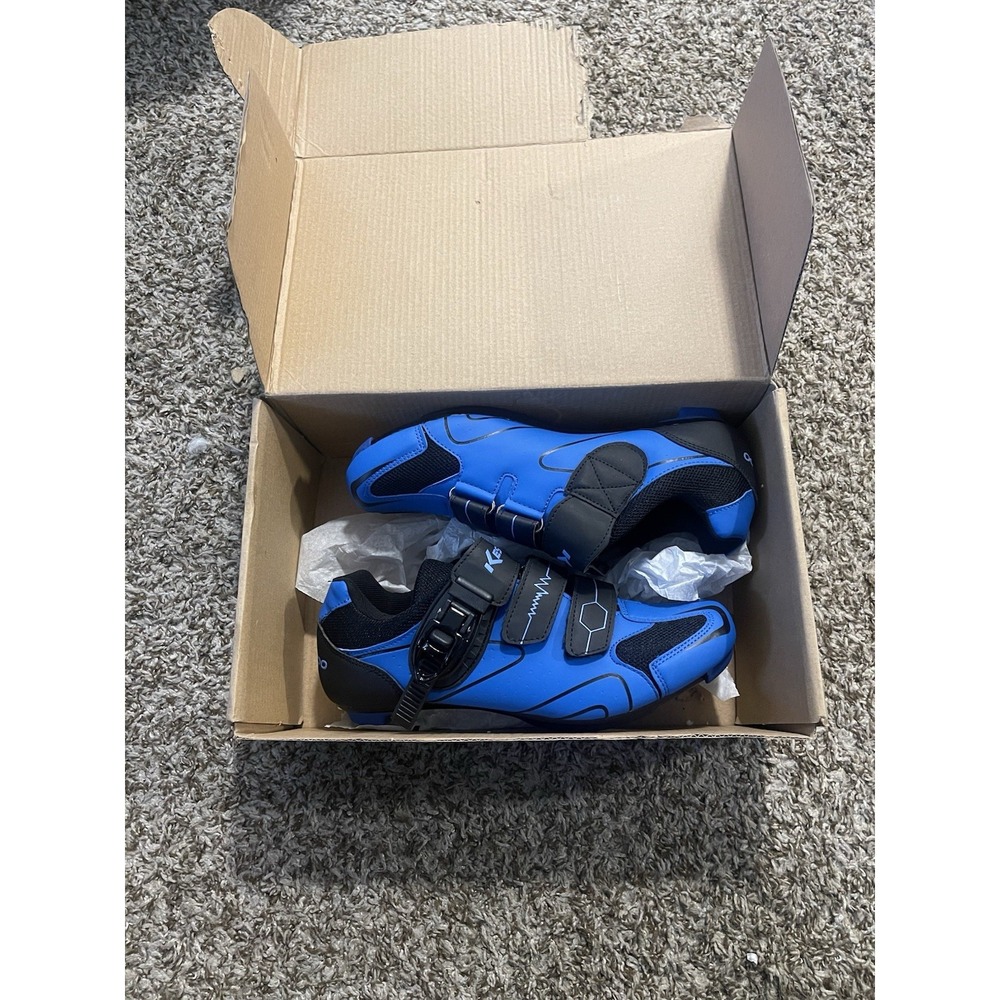 Kescoo Cycling Shoes Size 40 Black Blue Biking MENS Us 7.5 Women's Us 9